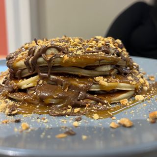 Pancake Caramel Nuts Banana