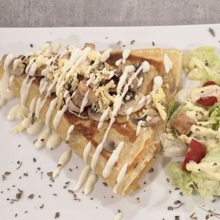 Crêpe Poulet Champignon Gruyère