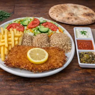 Plat escalope panée