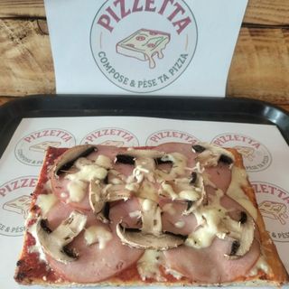 Pizza Demi Plateau jambon fumé,Champignons (4 Personnes)