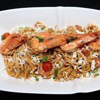 Spaghettis Crevettes Sauce Rosée