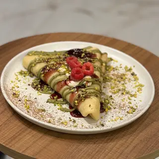 Crepe pistache framboise
