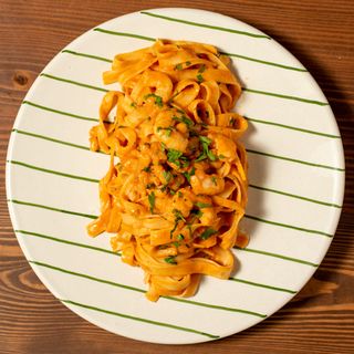 Tagliatelle Gamberetti Salsa Rosa