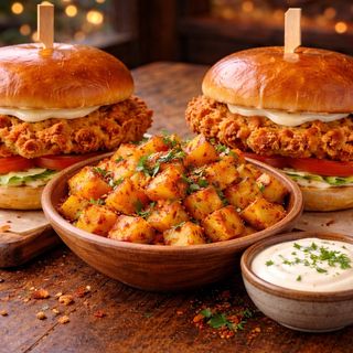 Double burger crispy  spécial