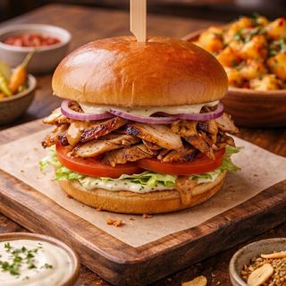 Burger chawarma poulet spécial
