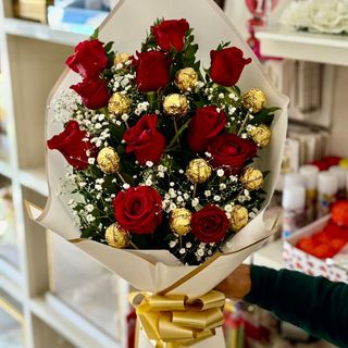 Bouquet de fleurs & chocolat