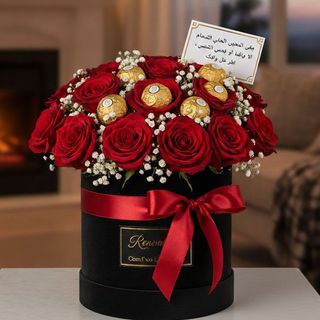 Box noir Fleurs & Chocolats