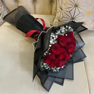 Bouquet rond rouge