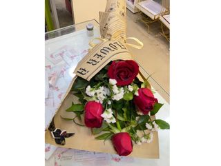 Bouqeut rouge emballage spécial