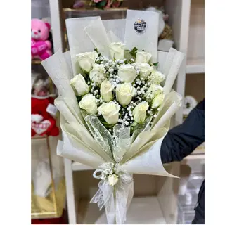 bouquet blanc très chic
