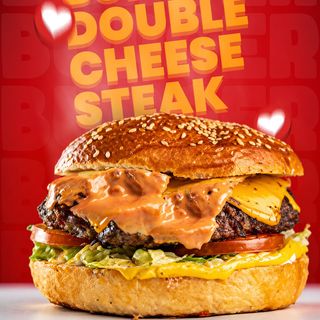 Burger Double Cheese Steak
