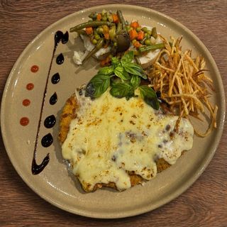 Escalope pané gratiné