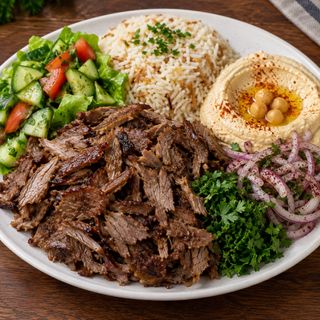 Plate shawarma viande