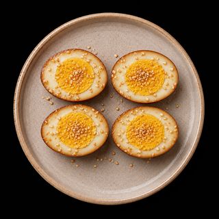 Duo d’oeufs marinés au soja