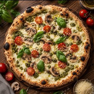 Pizza Pesto Funghi