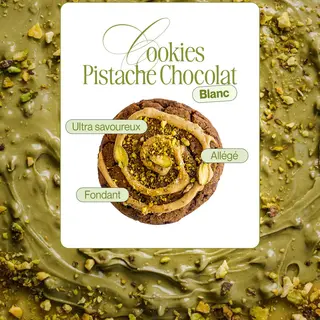 Cookies Pistache Chocolat Blanc Allégé