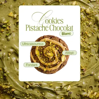 Cookies Pistache Chocolat Blanc Allégé