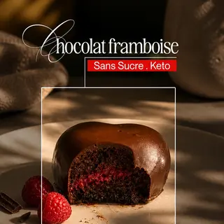 Cœur Chocolat Framboise Sans Sucre KETO