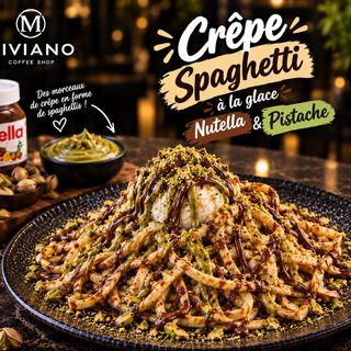 Crepe spaghetti a la glace