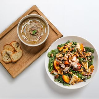 Крем суп + Сир курка шпинат