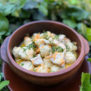 Галушки з підсмаженою курочкою по-полтавськи (350г)