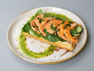 Гофра з креветками