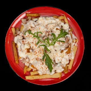 Poutine з гарбузом та беконом