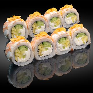 Рол Аляска кранч з манго та огірком