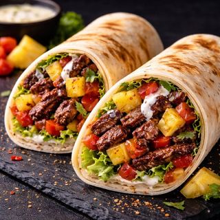 Шаурма по-гавайськи з ананасом  