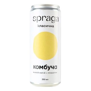 Напій комбуча класична ж/б Spraga, 0.33 л