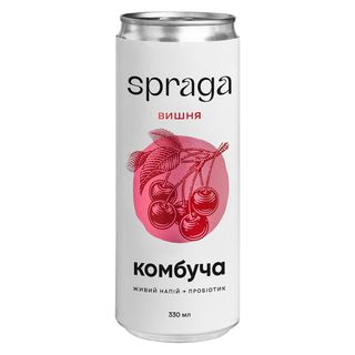 Напій комбуча вишня ж/б Spraga, 0.33 л