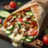 Шаурма сирна з грибами