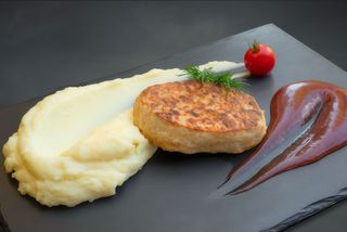 Картопляне пюре з курячою котлетою (230/90/30г)