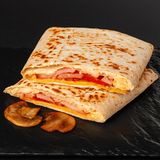 Гриль-лаваш з шинкою, грибами та сиром