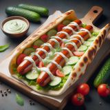 Хот-дог Фреш подвійний в лаваші