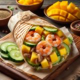 Шаурма з креветками та манго