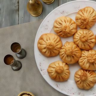 Хінкалі зі шпинатом та сиром смажені (150г/2шт)