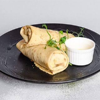 Млинці з лососем та шпинатом