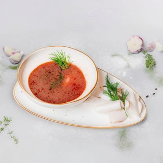 Червоний борщ з телятиною (250/20/20/40г)