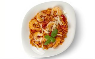 Різотто з креветками у томатному соусі 