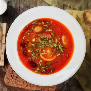 Солянка м'ясна з каперсами