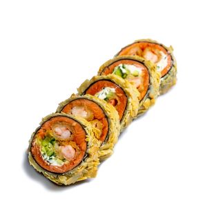 Сашимі альмонд з лососем та креветкою