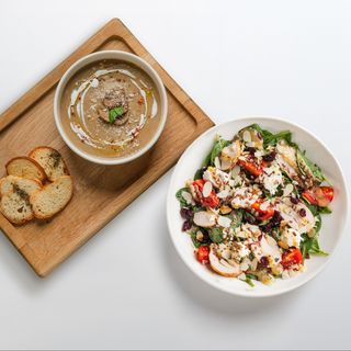 Крем суп + Курка шпинат