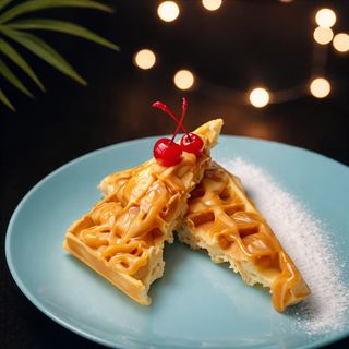 Вафлі з солоною карамеллю