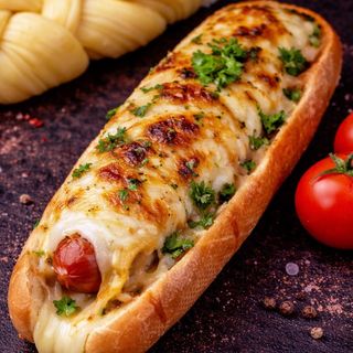 Хот-дог з сиром в булочці 