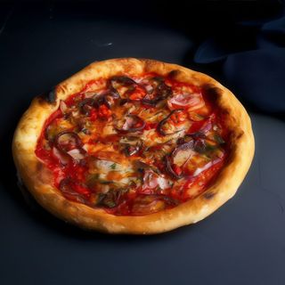 Піца з ребрами барбекю та беконом