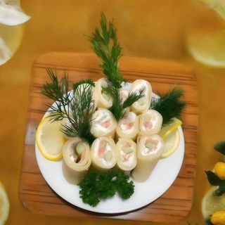 Млинчики з сьомгою та сиром "Філадельфія"(120/100/10г)