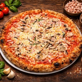 Піца з філе копченої курки та грибами (570г)