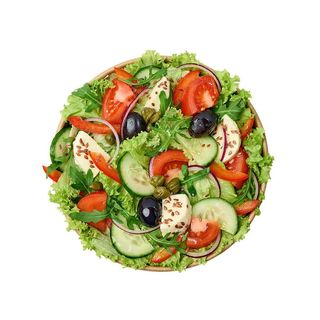 Салат овочевий з сиром Моцарела та каперсами (206г)