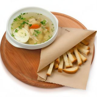 Бульйон курячий з яйцем (350г)